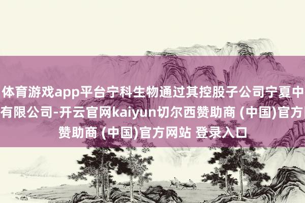 体育游戏app平台宁科生物通过其控股子公司宁夏中科生物新材料有限公司-开云官网kaiyun切尔西赞助商 (中国)官方网站 登录入口